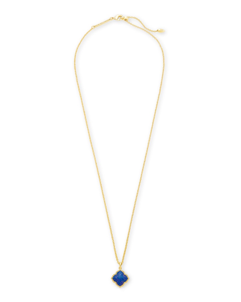 Mallory Gold Pendant Necklace in Indigo Kyocera Opal image number 2